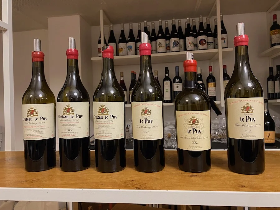 Le puy_Testo_Le sei bottiglie della degustazione